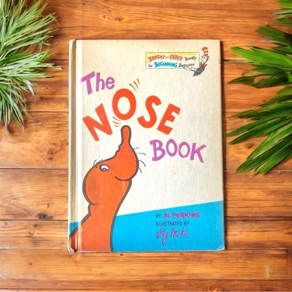 The Nose Book by Al Perkins - 1970 Bright and Early Book for Beginning Beginners